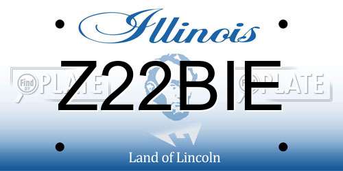 Z22BIE Illinois License Plate