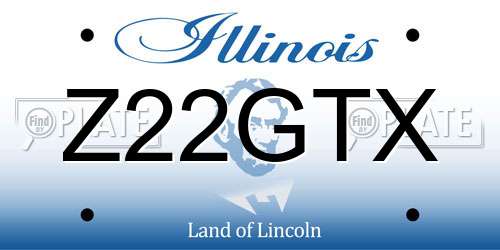 Z22GTX Illinois License Plate