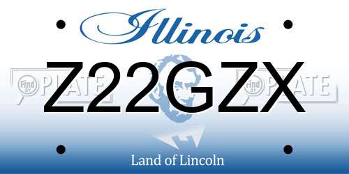 Z22GZX Illinois License Plate