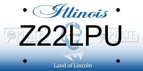 Z22LPU Illinois License Plate