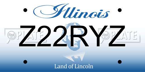 Z22RYZ Illinois License Plate