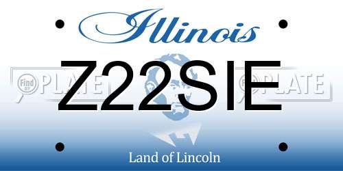 Z22SIE Illinois License Plate