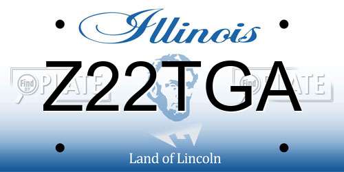Z22TGA Illinois License Plate