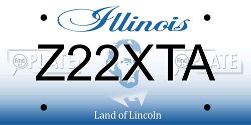 Z22XTA Illinois License Plate
