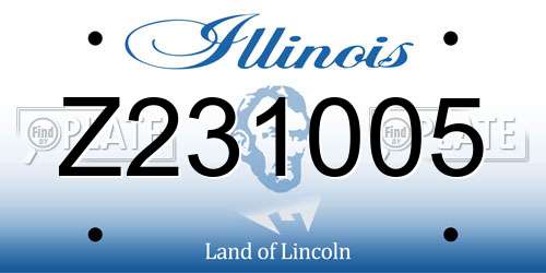 Z231005 Illinois License Plate