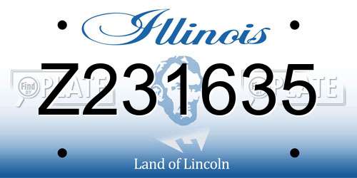 Z231635 Illinois License Plate
