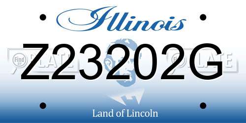 Z23202G Illinois License Plate