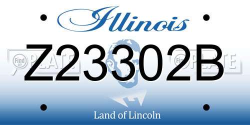 Z23302B Illinois License Plate
