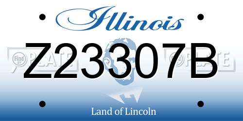 Z23307B Illinois License Plate