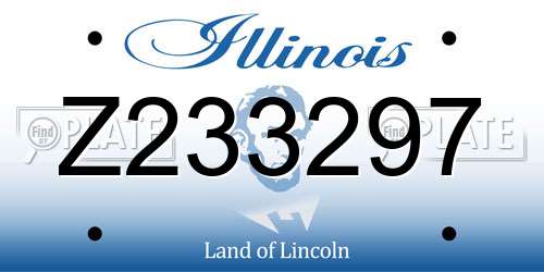 Z233297 Illinois License Plate