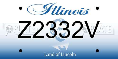 Z2332V Illinois License Plate