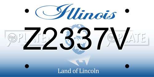 Z2337V Illinois License Plate