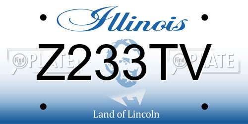 Z233TV Illinois License Plate