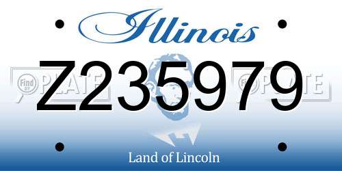 Z235979 Illinois License Plate