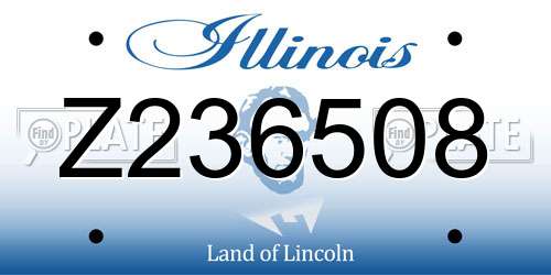 Z236508 Illinois License Plate