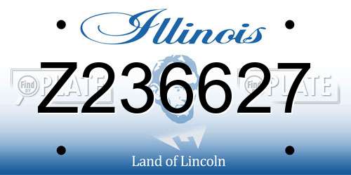 Z236627 Illinois License Plate