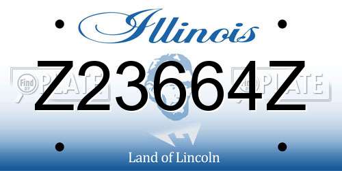 Z23664Z Illinois License Plate
