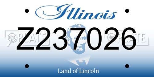 Z237026 Illinois License Plate