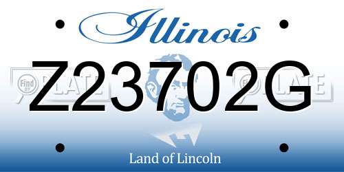 Z23702G Illinois License Plate