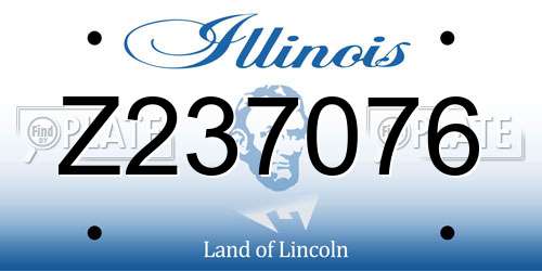 Z237076 Illinois License Plate