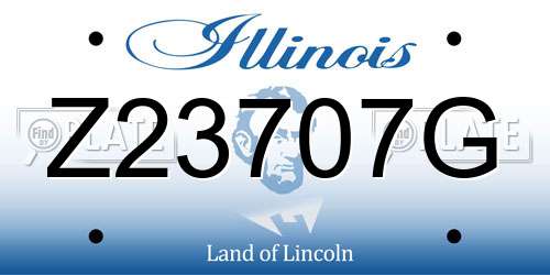 Z23707G Illinois License Plate