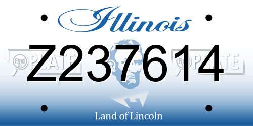 Z237614 Illinois License Plate