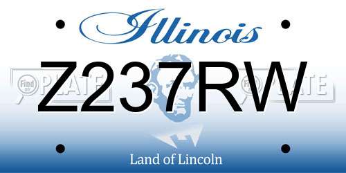 Z237RW Illinois License Plate