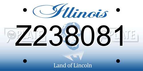 Z238081 Illinois License Plate