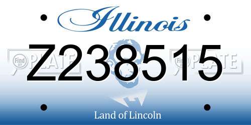 Z238515 Illinois License Plate