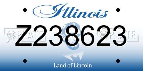 Z238623 Illinois License Plate