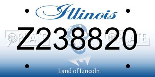 Z238820 Illinois License Plate