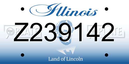 Z239142 Illinois License Plate
