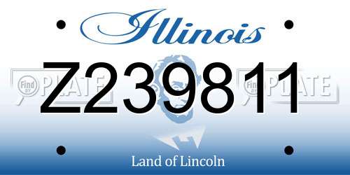 Z239811 Illinois License Plate