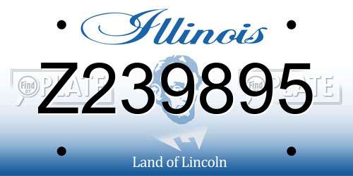 Z239895 Illinois License Plate