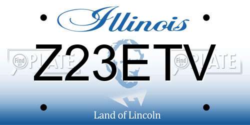 Z23ETV Illinois License Plate