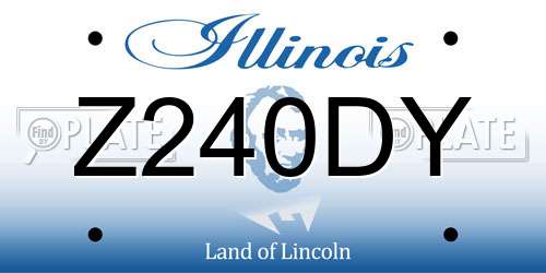 Z240DY Illinois License Plate