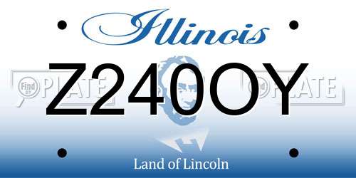 Z240OY Illinois License Plate