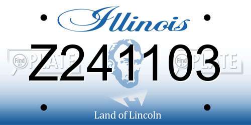 Z241103 Illinois License Plate