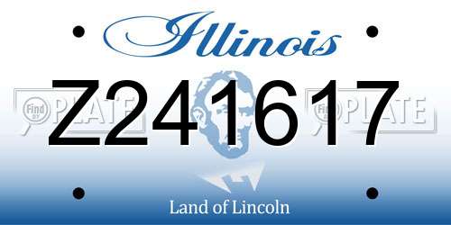 Z241617 Illinois License Plate