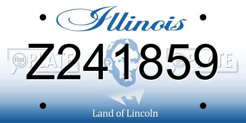 Z241859 Illinois License Plate