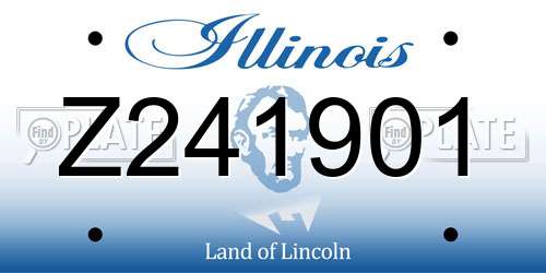 Z241901 Illinois License Plate