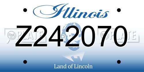 Z242070 Illinois License Plate