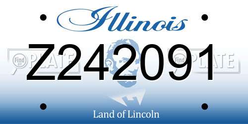 Z242091 Illinois License Plate
