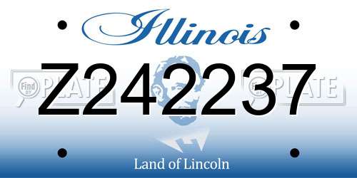 Z242237 Illinois License Plate