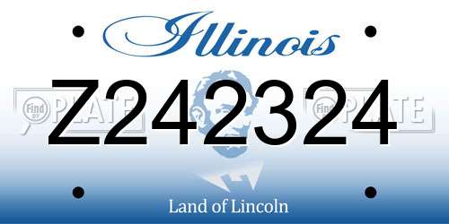 Z242324 Illinois License Plate