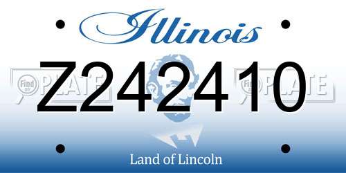 Z242410 Illinois License Plate