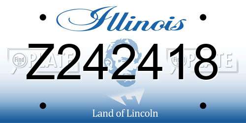 Z242418 Illinois License Plate