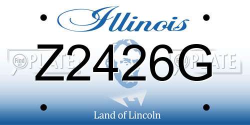 Z2426G Illinois License Plate
