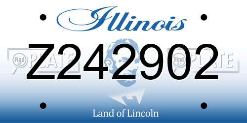 Z242902 Illinois License Plate