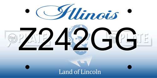 Z242GG Illinois License Plate